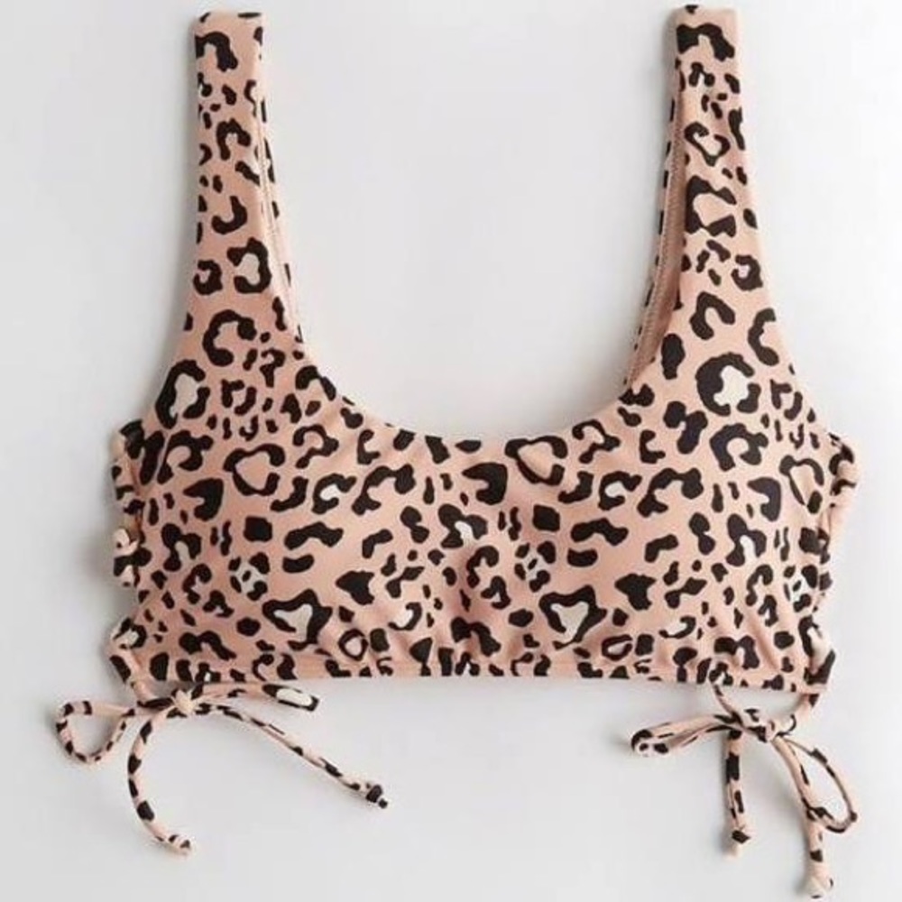 Hollister cheetah bikini top